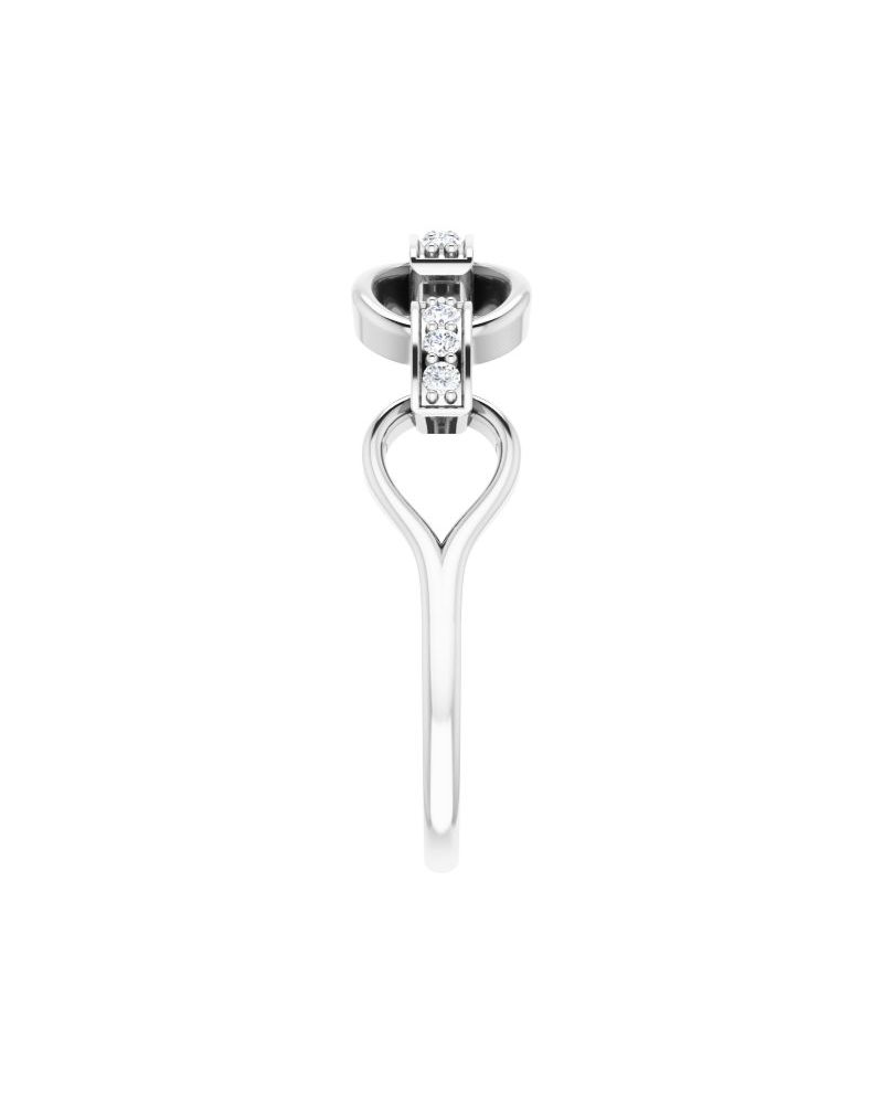 Anel Elos em Ouro 14k com Diamantes Naturais