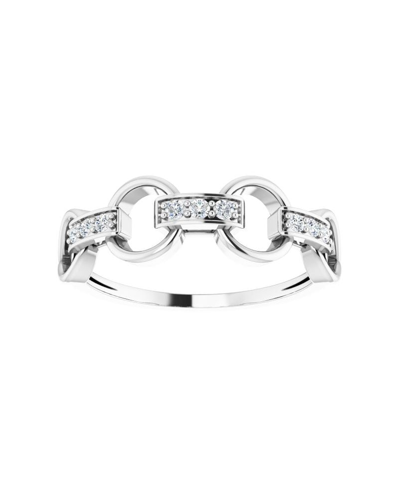 Anel Elos em Ouro 14k com Diamantes Naturais