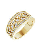 Anel Cravejado em Ouro 14k com Diamantes Naturais – Modelo 28