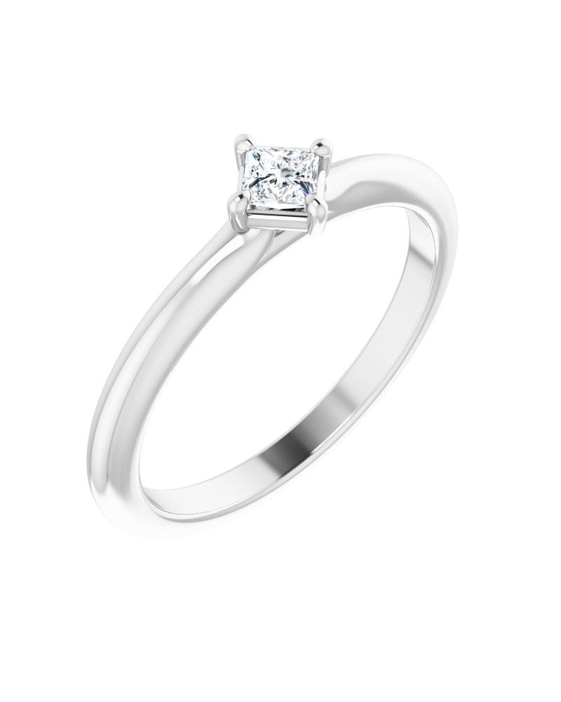 Anel Solitário em Ouro 14k com Diamantes Naturais – Modelo 10