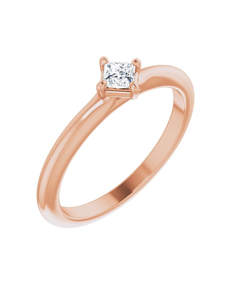 Anel Solitário em Ouro 14k com Diamantes Naturais – Modelo 10