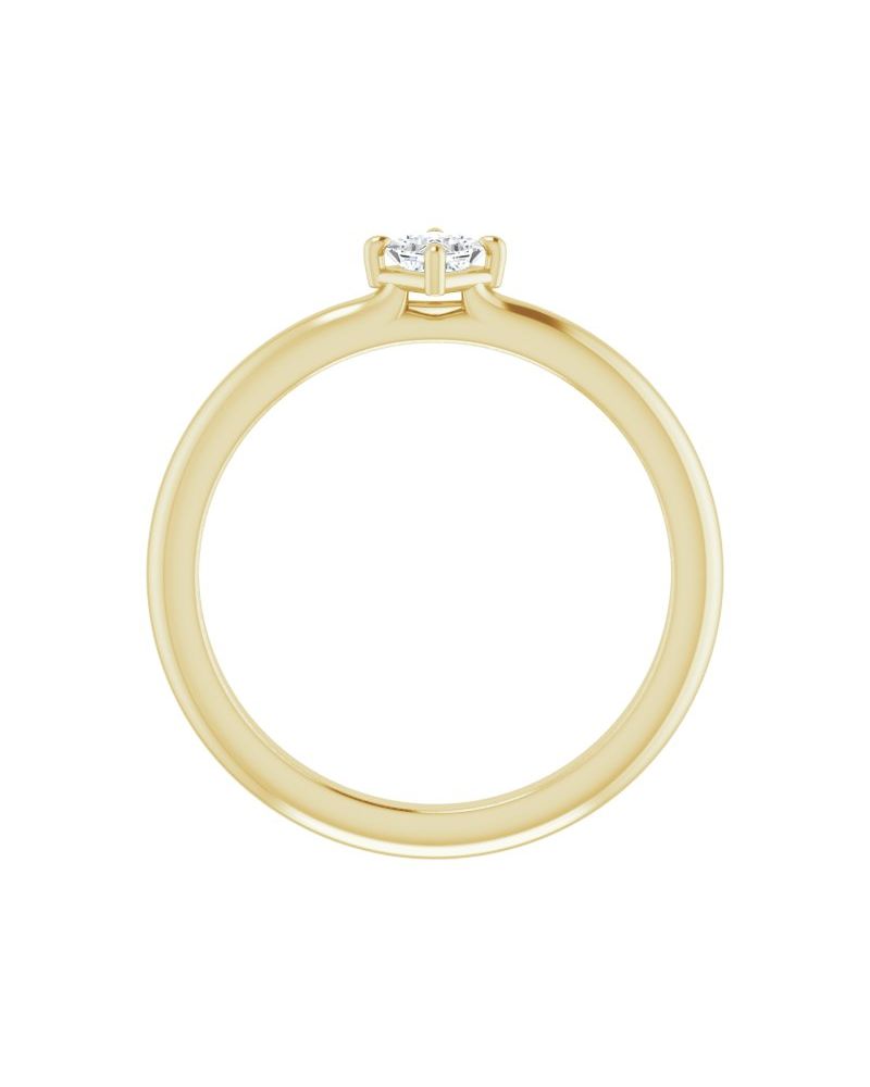 Anel Solitário em Ouro 14k com Diamantes Naturais – Modelo 10