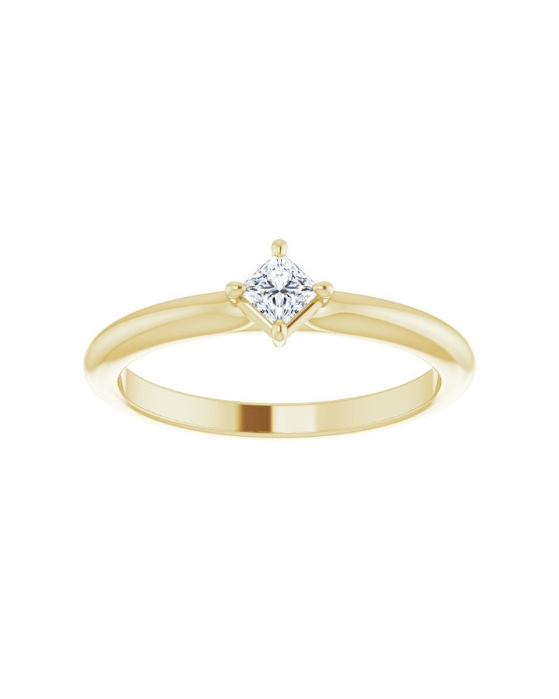 Anel Solitário em Ouro 14k com Diamantes Naturais – Modelo 10