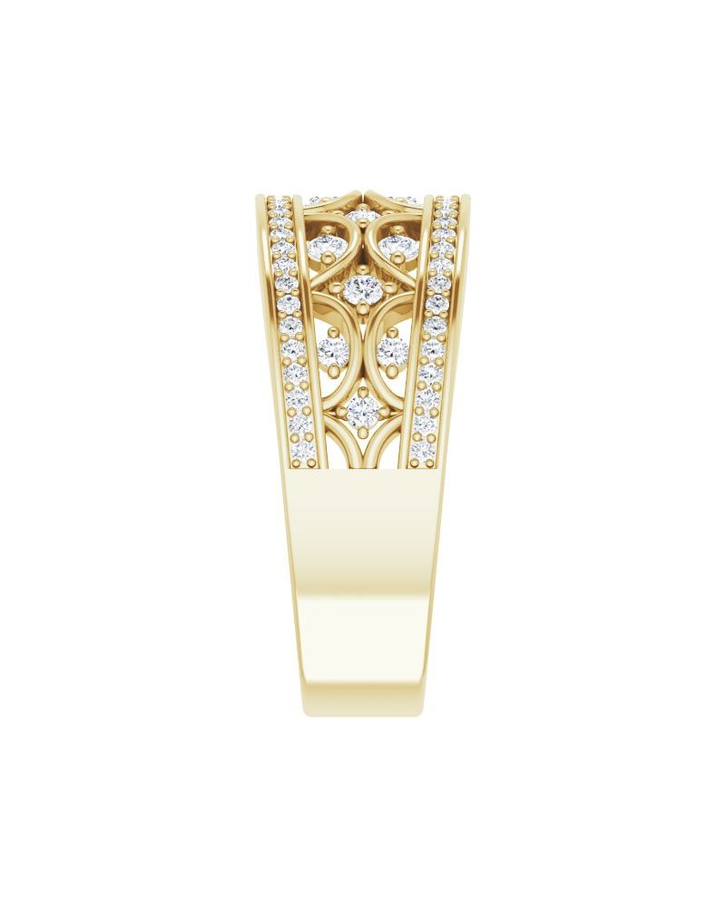 Anel Cravejado em Ouro 14k com Diamantes Naturais – Modelo 28