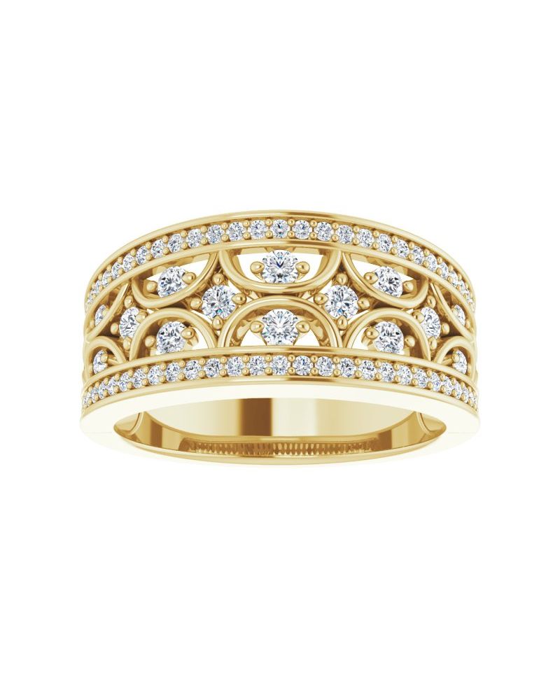 Anel Cravejado em Ouro 14k com Diamantes Naturais – Modelo 28