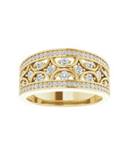 Anel Cravejado em Ouro 14k com Diamantes Naturais – Modelo 28