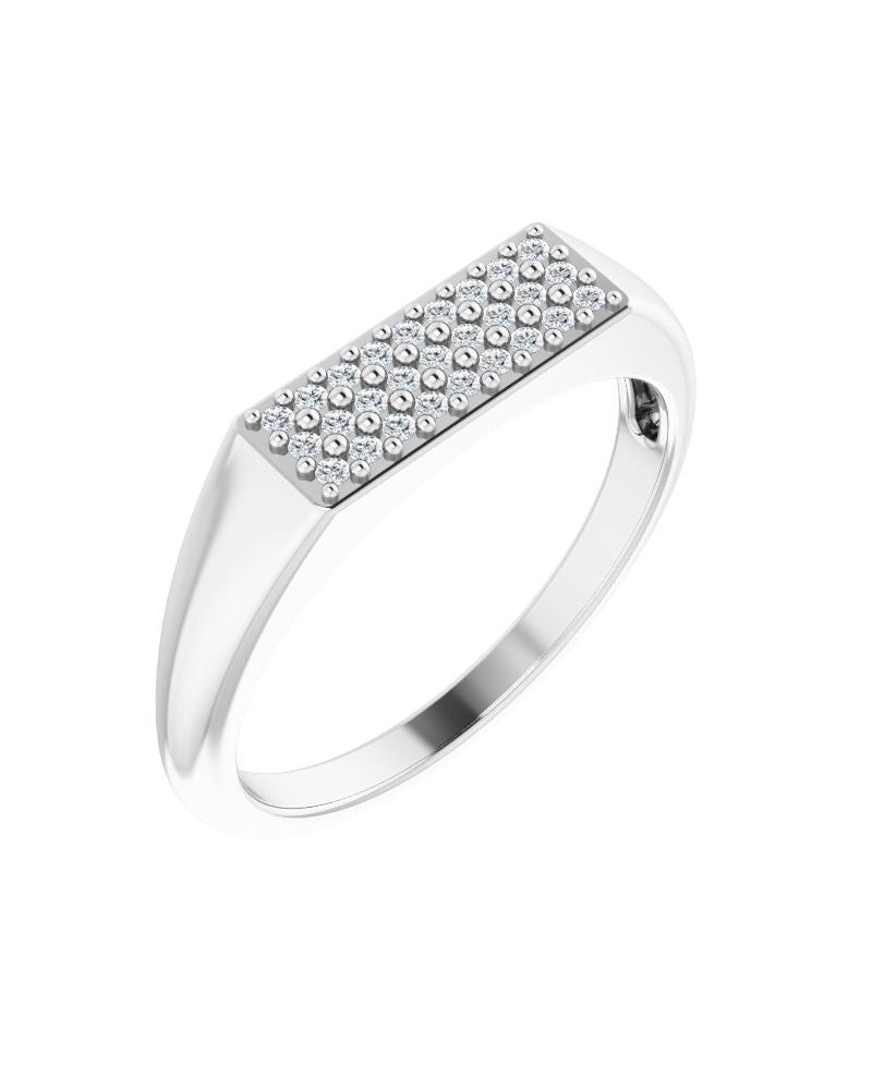 Anel Cravejado em Ouro 14k com Diamantes Naturais – Modelo 17