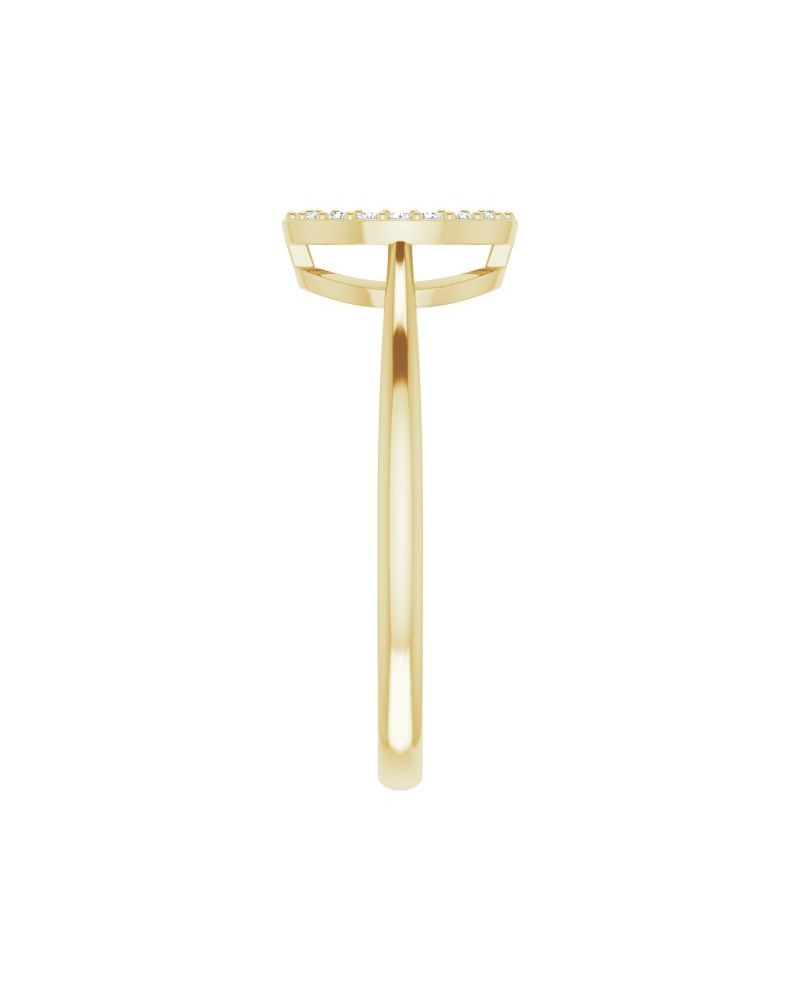 Anel Círculo em Ouro 14k com Diamantes Naturais