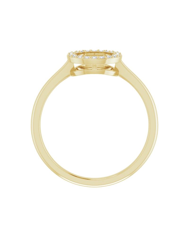Anel Círculo em Ouro 14k com Diamantes Naturais