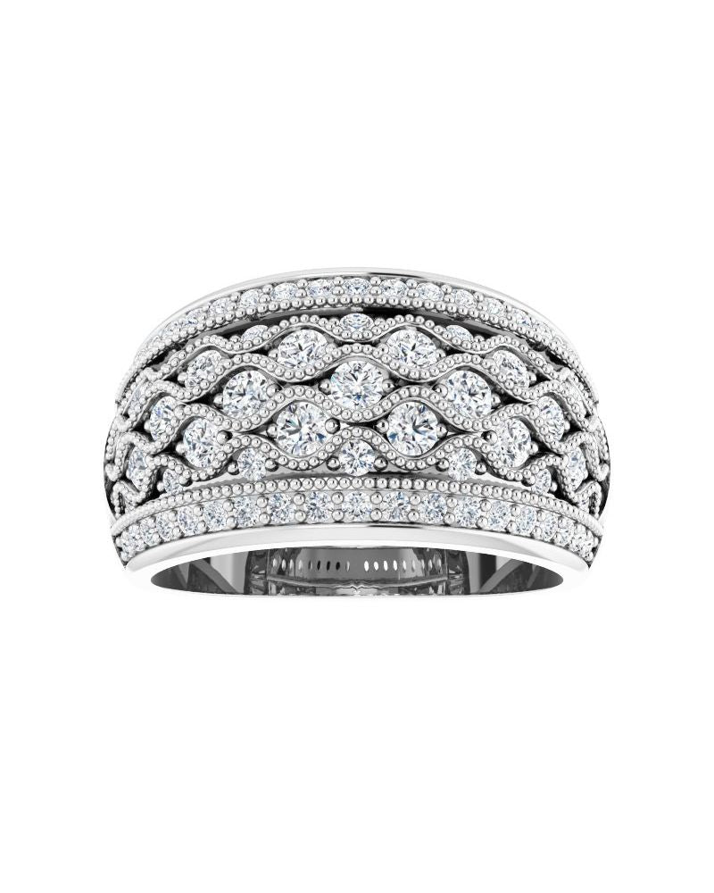 Anel Cravejado em Ouro 14k com Diamantes Naturais – Modelo 6