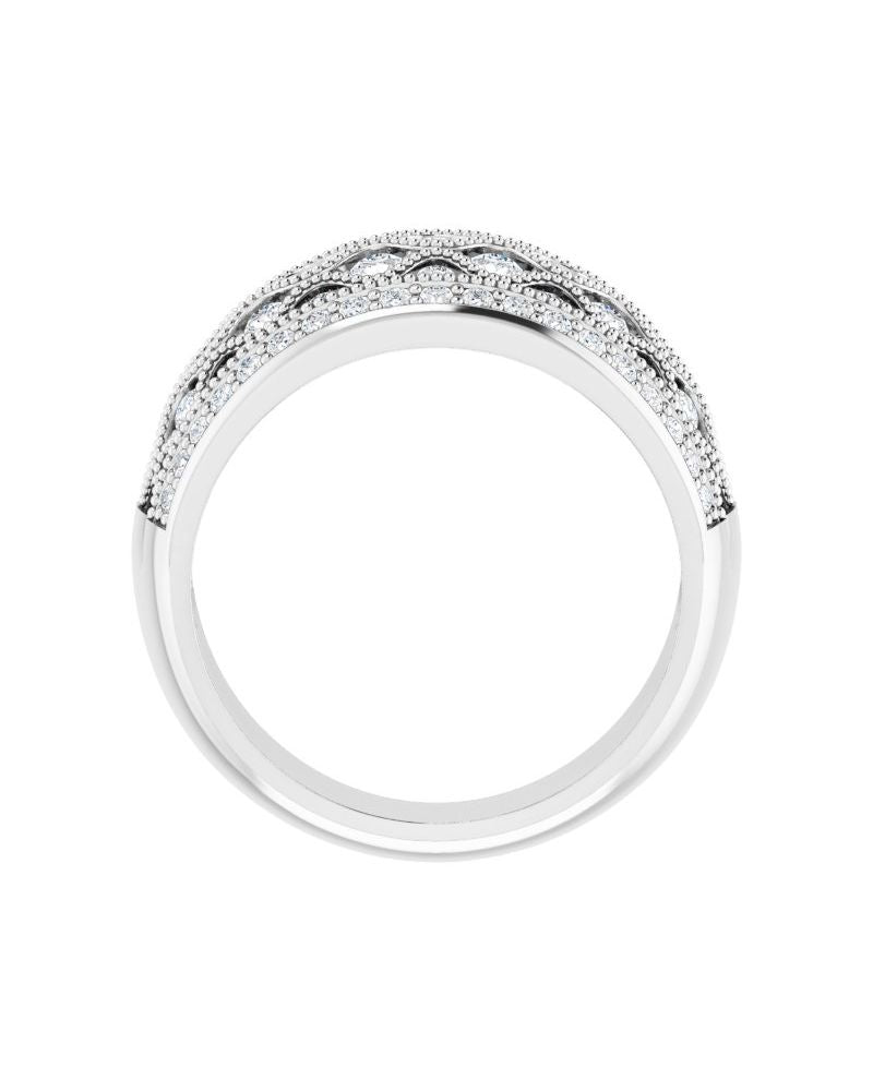 Anel Cravejado em Ouro 14k com Diamantes Naturais – Modelo 6