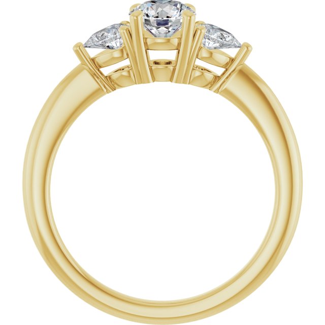 Três Pedras – Ouro Amarelo 14k – vista frontal