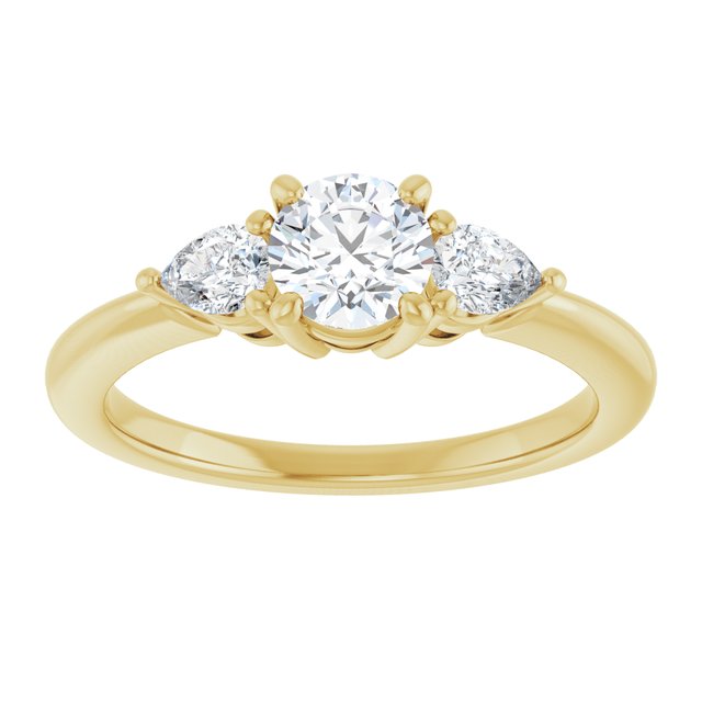 Três Pedras – Ouro Amarelo 14k – vista de cima