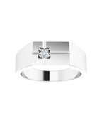 Anel Cruz em Ouro 14k com Diamantes Naturais