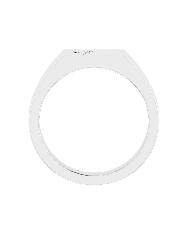 Anel Cruz em Ouro 14k com Diamantes Naturais