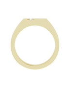 Anel Cruz em Ouro 14k com Diamantes Naturais