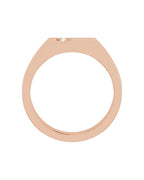 Anel Cruz em Ouro 14k com Diamantes Naturais