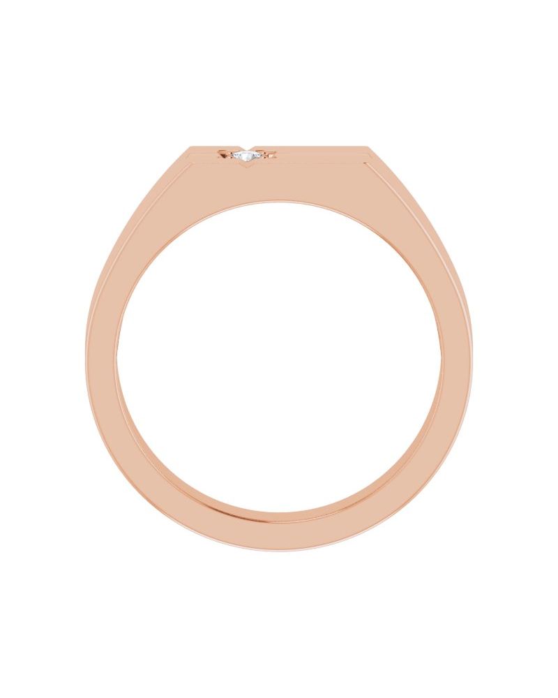 Anel Cruz em Ouro 14k com Diamantes Naturais