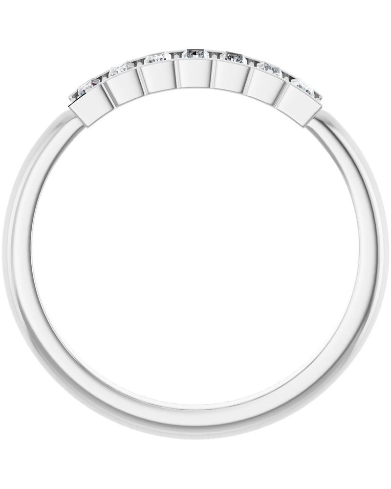 Anel Bolinhas Sete Pedras Empilhável em Ouro 14k com Diamantes Naturais