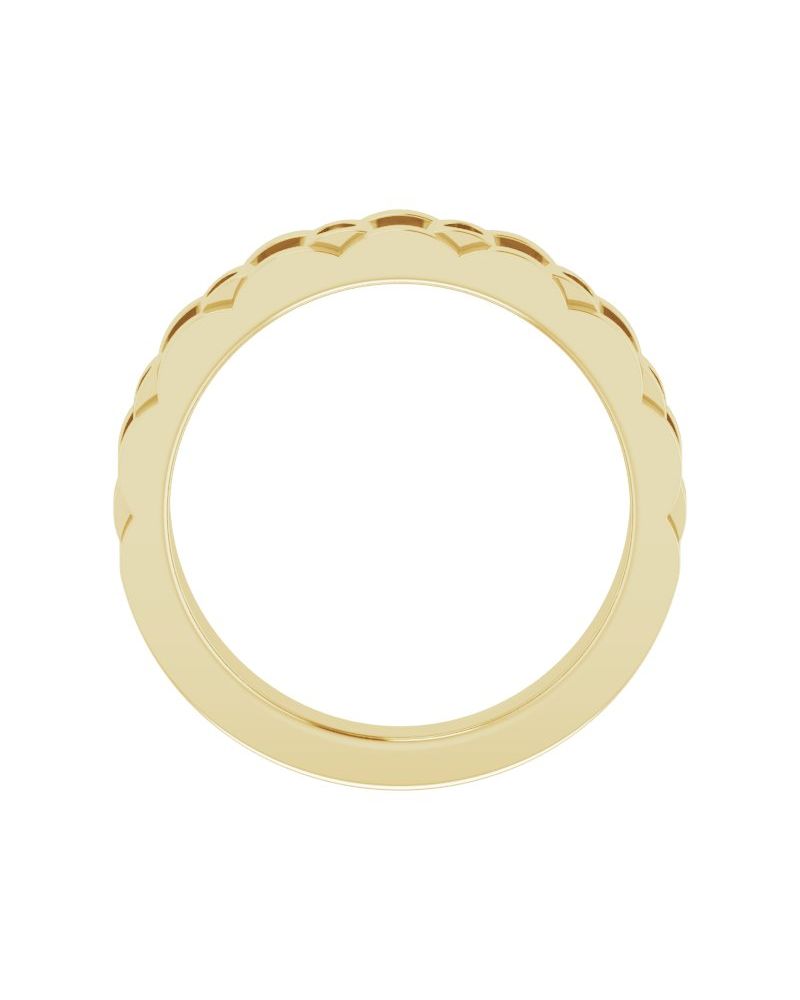 Anel Elos de Corrente Cravejado em Ouro 14k com Diamantes Naturais