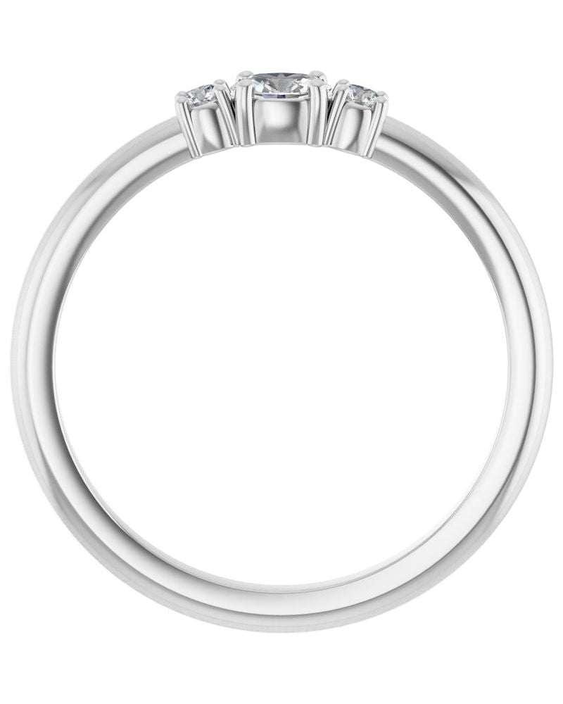 Anel Empilhável em Ouro 14k com Diamantes Naturais – Modelo 22