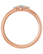 Anel Empilhável em Ouro 14k com Diamantes Naturais – Modelo 22