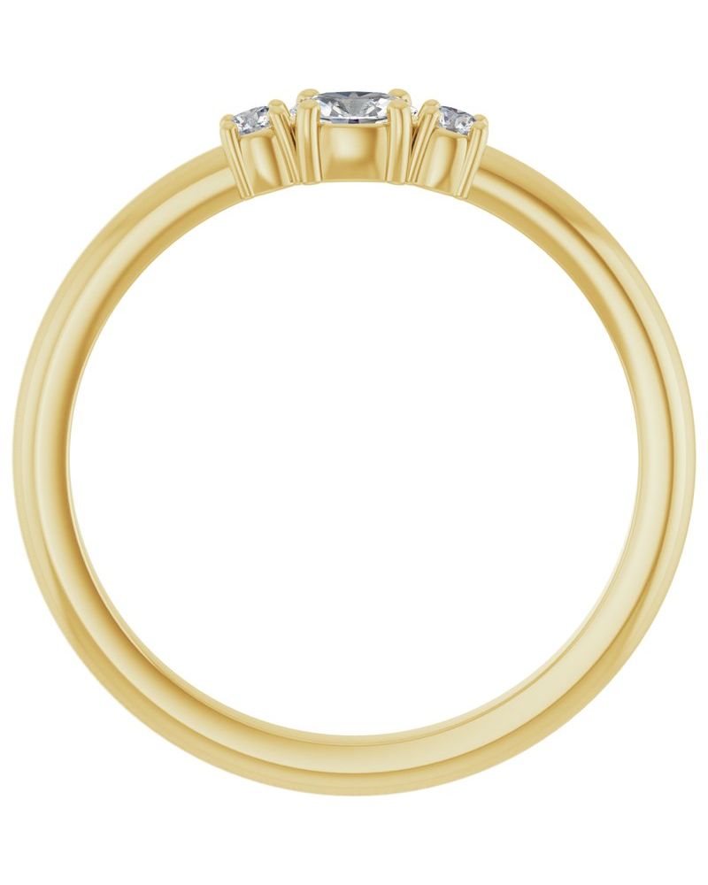 Anel Empilhável em Ouro 14k com Diamantes Naturais – Modelo 22