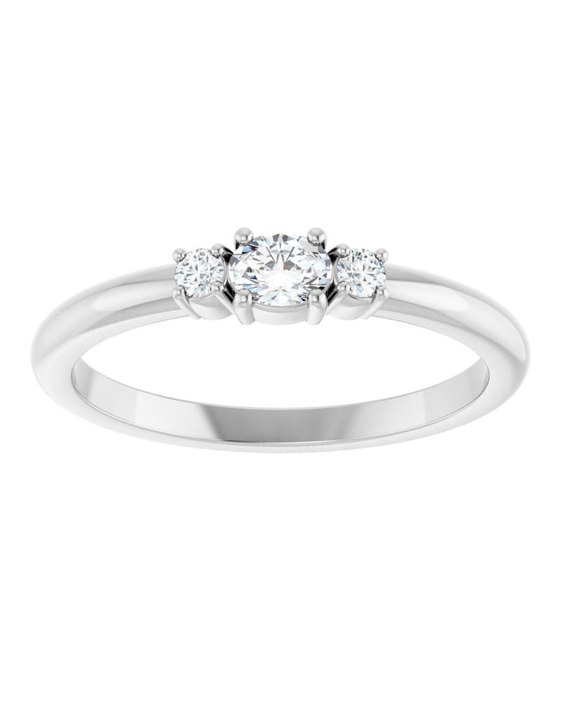 Anel Empilhável em Ouro 14k com Diamantes Naturais – Modelo 22