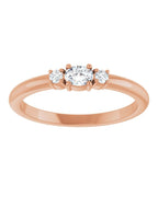 Anel Empilhável em Ouro 14k com Diamantes Naturais – Modelo 22