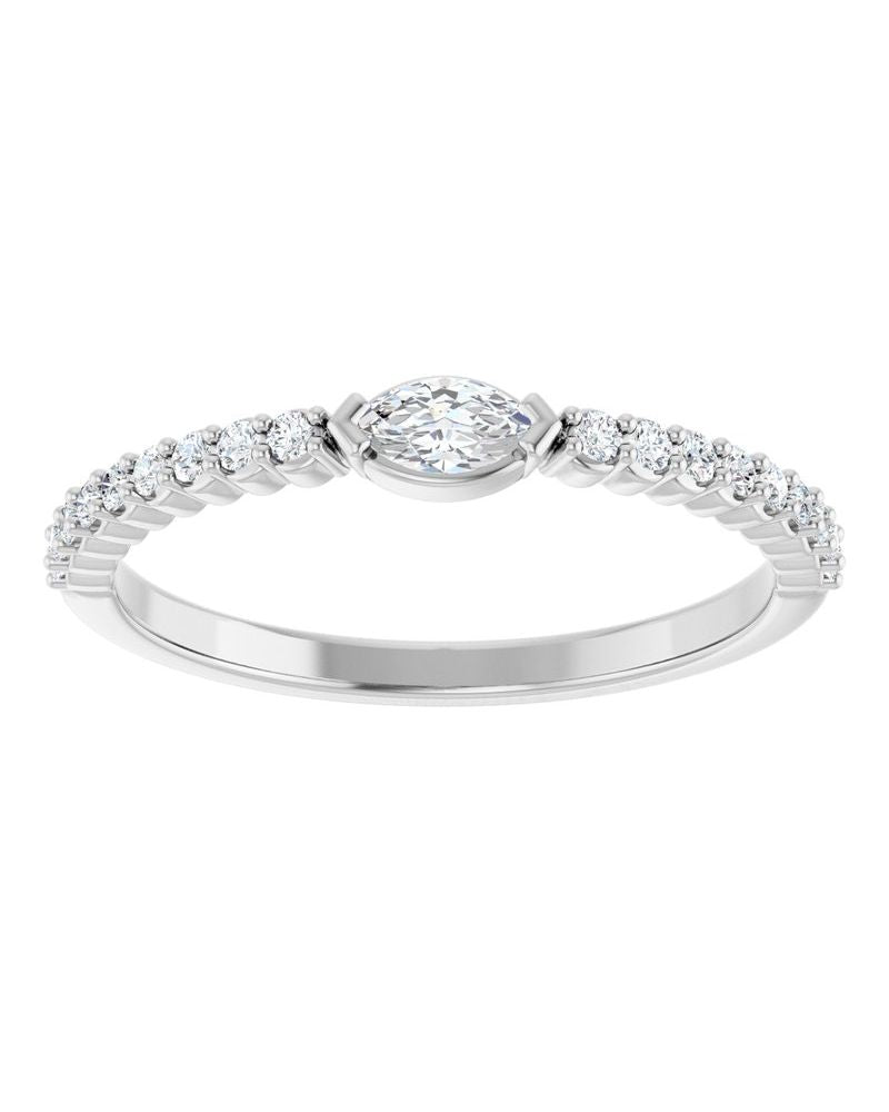 Anel Cravejado Empilhável em Ouro 14k com Diamantes Naturais – Modelo 13