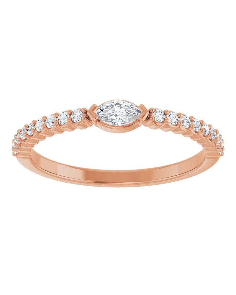 Anel Cravejado Empilhável em Ouro 14k com Diamantes Naturais – Modelo 13