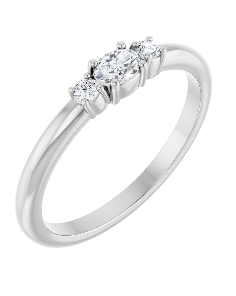 Anel Empilhável em Ouro 14k com Diamantes Naturais – Modelo 22