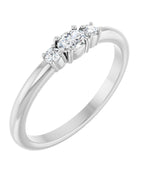 Anel Empilhável em Ouro 14k com Diamantes Naturais – Modelo 22