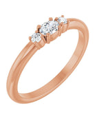 Anel Empilhável em Ouro 14k com Diamantes Naturais – Modelo 22