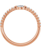 Anel Cravejado Empilhável em Ouro 14k com Diamantes Naturais – Modelo 13