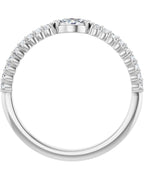 Anel Cravejado Empilhável em Ouro 14k com Diamantes Naturais – Modelo 13