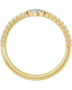 Anel Cravejado Empilhável em Ouro 14k com Diamantes Naturais – Modelo 13