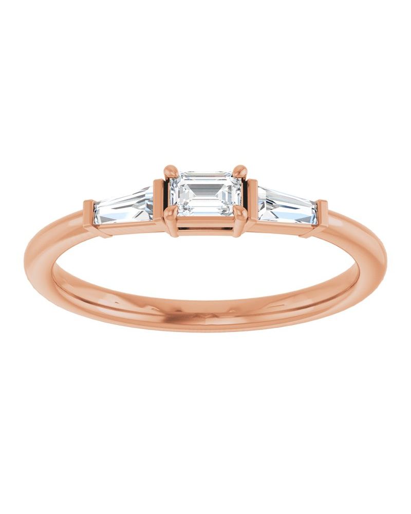 Anel Empilhável em Ouro 14k com Diamantes Naturais – Modelo 9