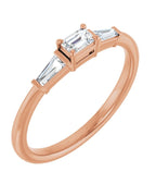 Anel Empilhável em Ouro 14k com Diamantes Naturais – Modelo 9