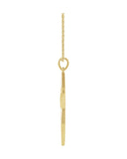 Colar Cruz Cravejado em Ouro 14k com Diamantes Naturais – Modelo 18