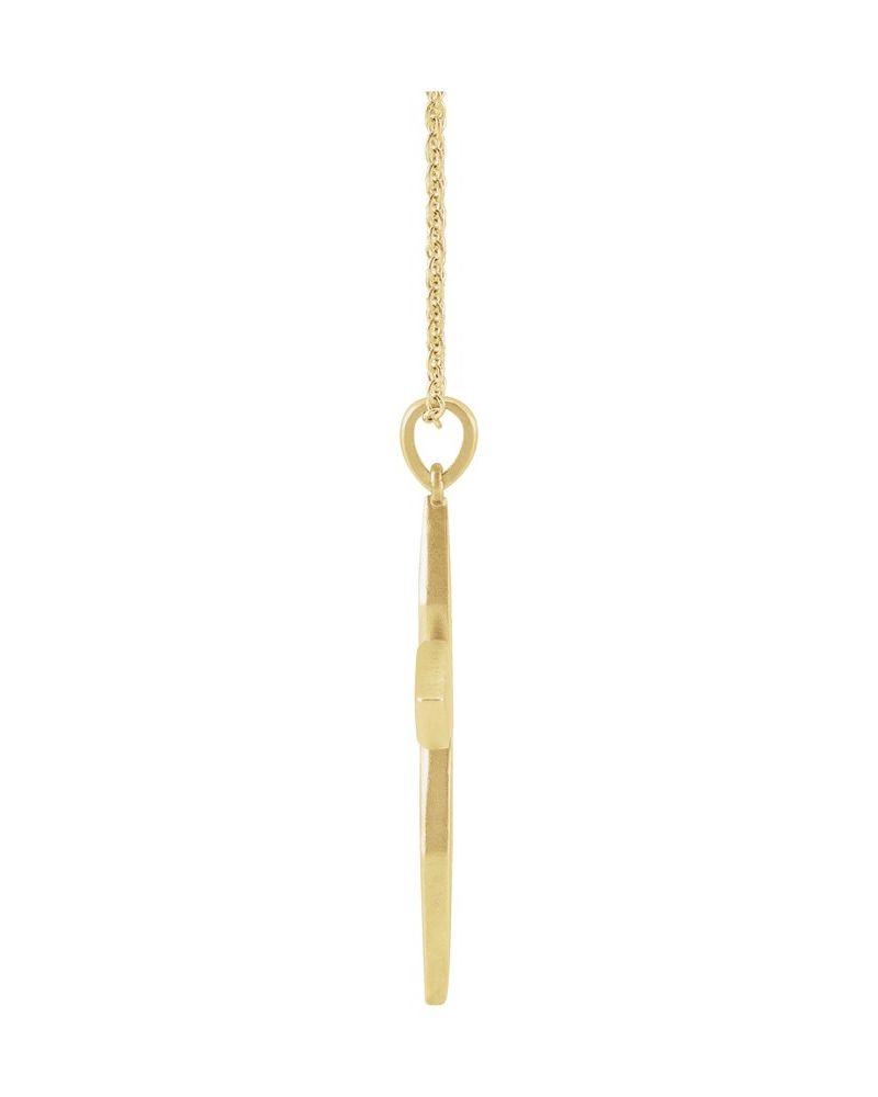 Colar Cruz Cravejado em Ouro 14k com Diamantes Naturais – Modelo 18