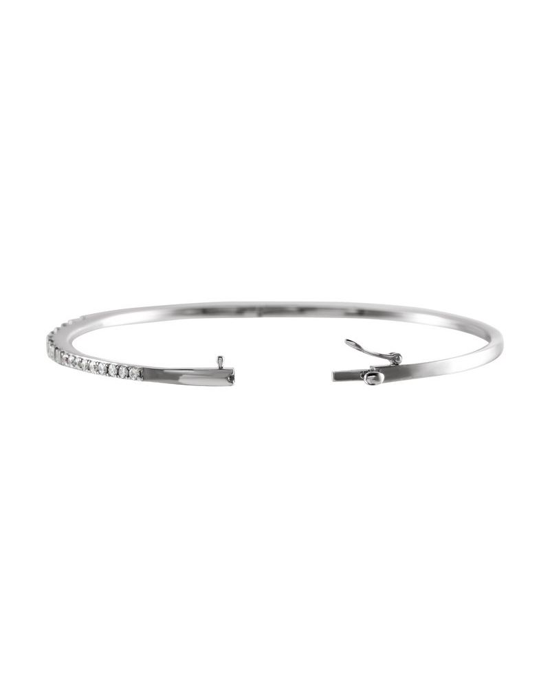 Bracelete Rígido Cravejado em Ouro 14k com Diamantes Naturais – Modelo 3