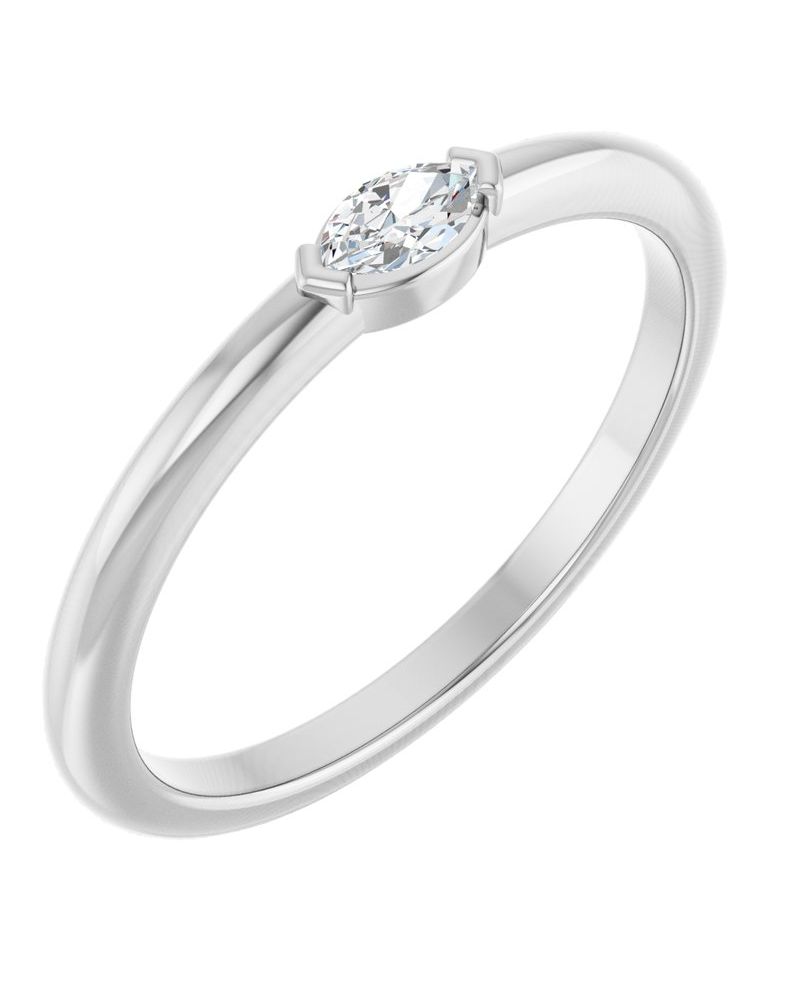 Anel Solitário em Ouro 14k com Diamantes Naturais – Modelo 9