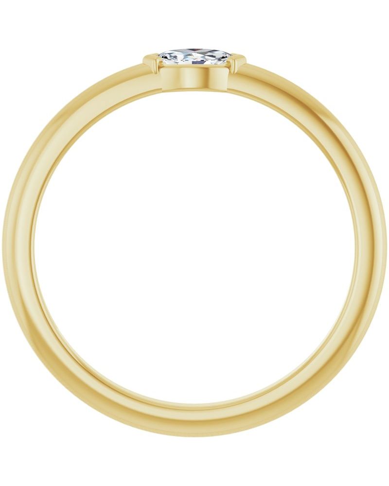 Anel Solitário em Ouro 14k com Diamantes Naturais – Modelo 9