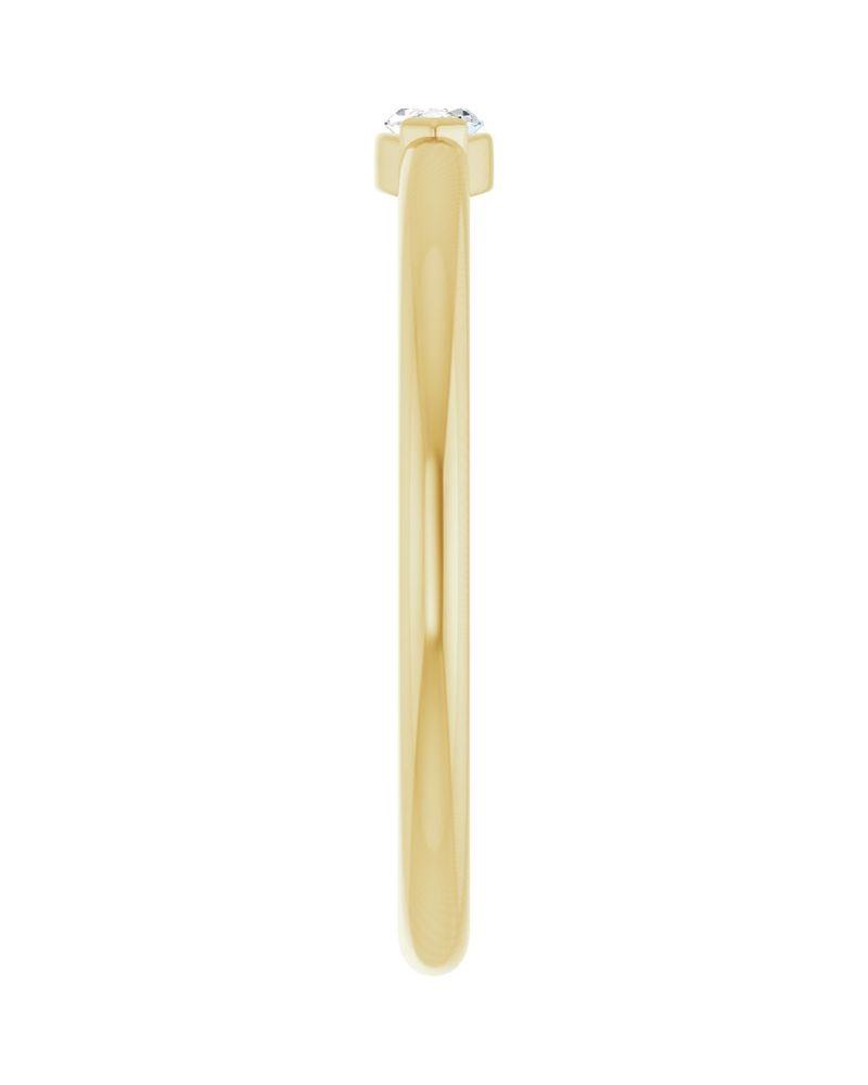 Anel Solitário em Ouro 14k com Diamantes Naturais – Modelo 9