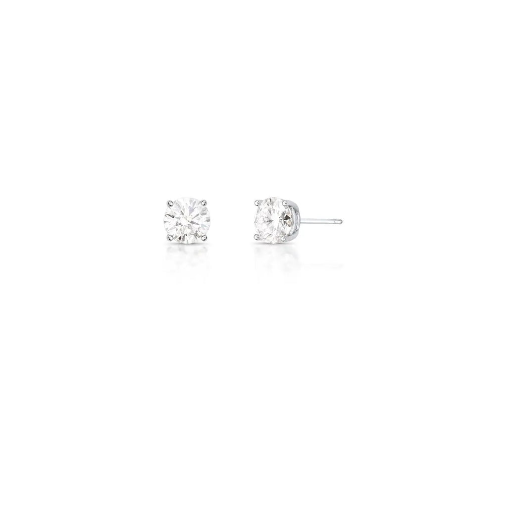 Brinco de Prata 925 com Moissanite 8mm