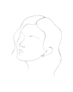 Brinco Ear Climber Geométrico Cravejado em Ouro 14k com Diamantes Naturais