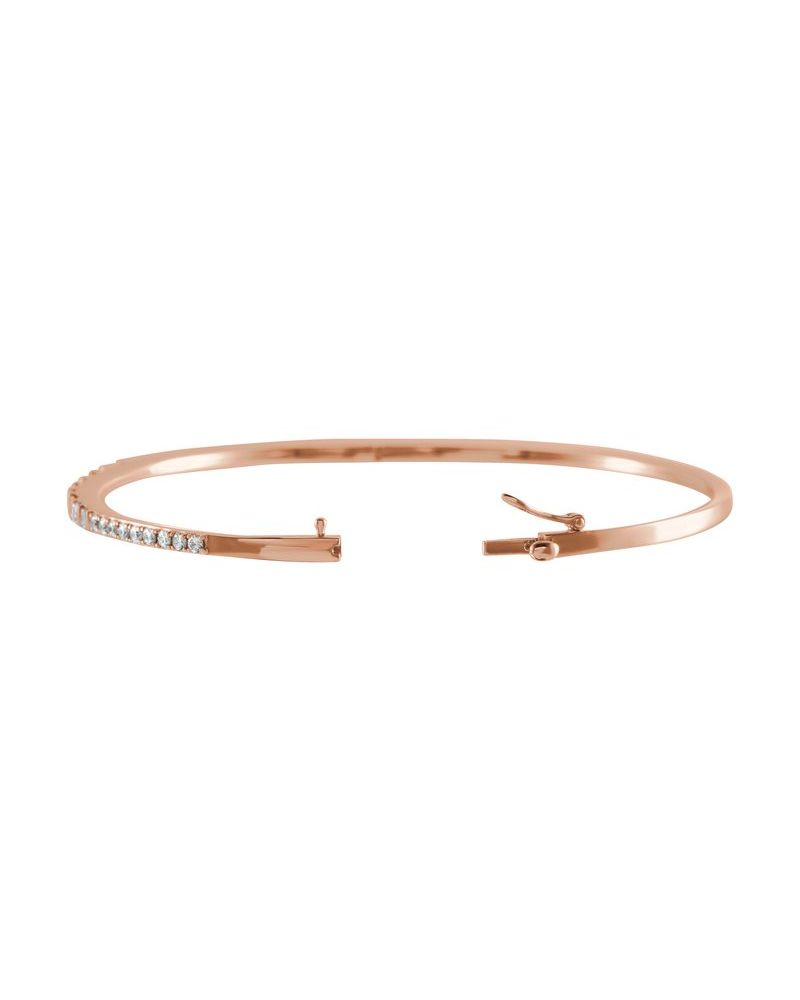 Bracelete Rígido Cravejado em Ouro 14k com Diamantes Naturais – Modelo 3
