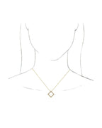 Colar Geométrico Cravejado em Ouro 14k com Diamantes Naturais