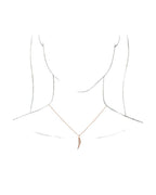 Colar Pena em Ouro 14k com Diamantes Naturais